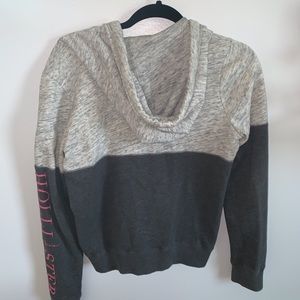Hollister gray zip up hoodie